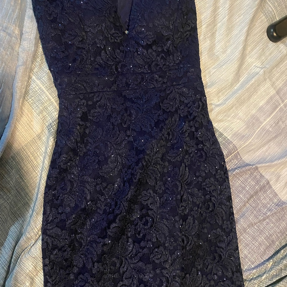 Emerald Sundae Blue Strapless Sheath Mini Dress for Cocktail